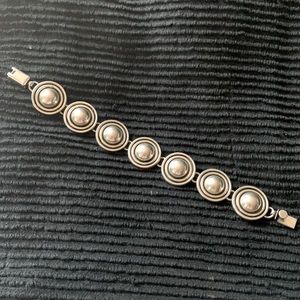 Vintage Sterling Mexico Hemisphere Link Bracelet